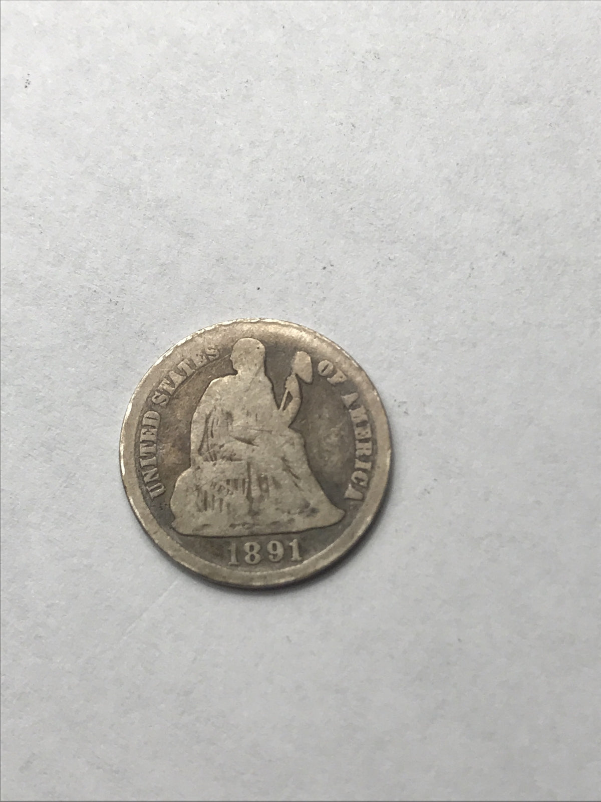 1891 S Seated Liberty Dime 10c 90% Silver Great Coin #YY91S
