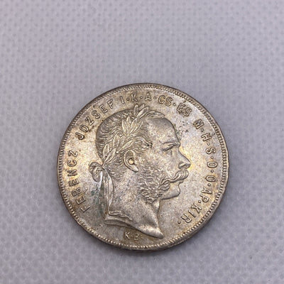 1879 KB One Forint Hungary Silver Coin King Franz Josef Uncirculated
