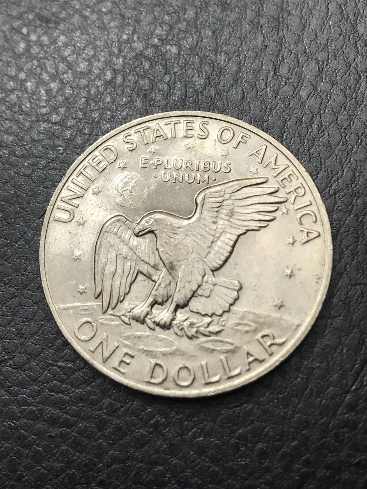 1972 Eisenhower Ike Dollar $1 Mint Error Obverse Struck Through