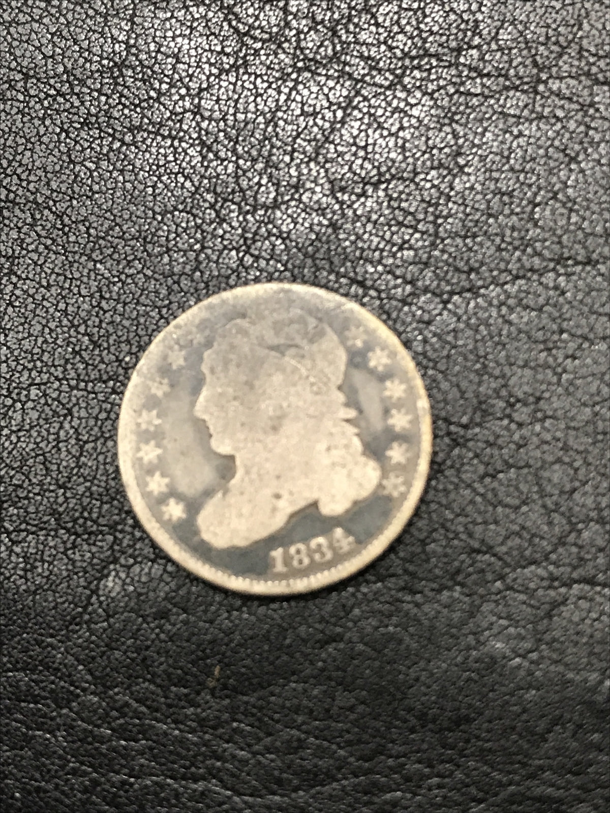 1834 Capped Bust Dime Silver 10c Coin JR-7 R-2 Small 4 Silver Coin #00733