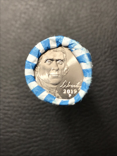 2019 P GEM BU JEFFERSON NICKEL ROLL BANK ROLL