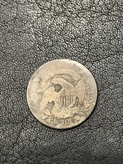 1834 Capped Bust Dime Silver 10c Coin JR-5 R-1 Large 4 #YG833