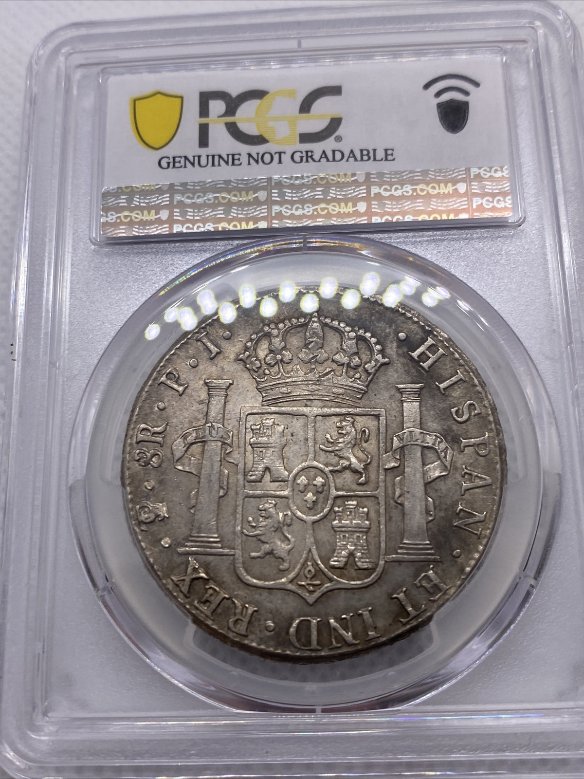 1818 PTS PJ Bolivia Silver 8R 8 Reales AU Details PCGS Silver Potosi #7958