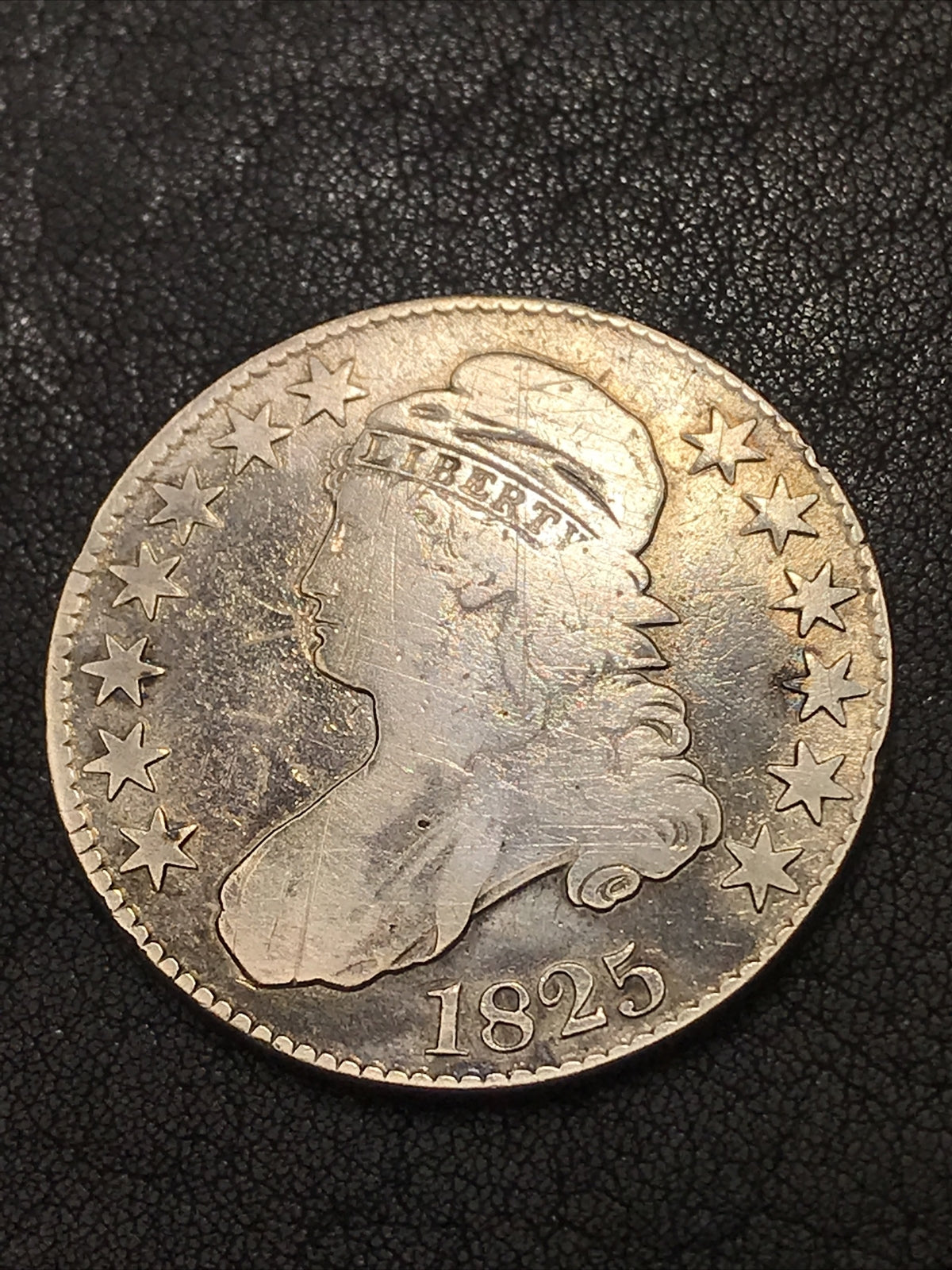 1825 Capped Bust Silver Half Dollar 50c Silver Coin O-108 R-3 #TR467
