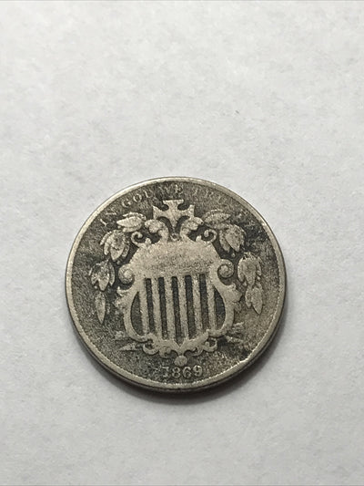 1869 Shield Nickel Great Beautiful Coin #EE1869