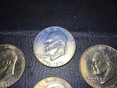 1976 P D Eisenhower Ike Seven $1 Dollars BU Toned Coins Type 1 - #IKE-7