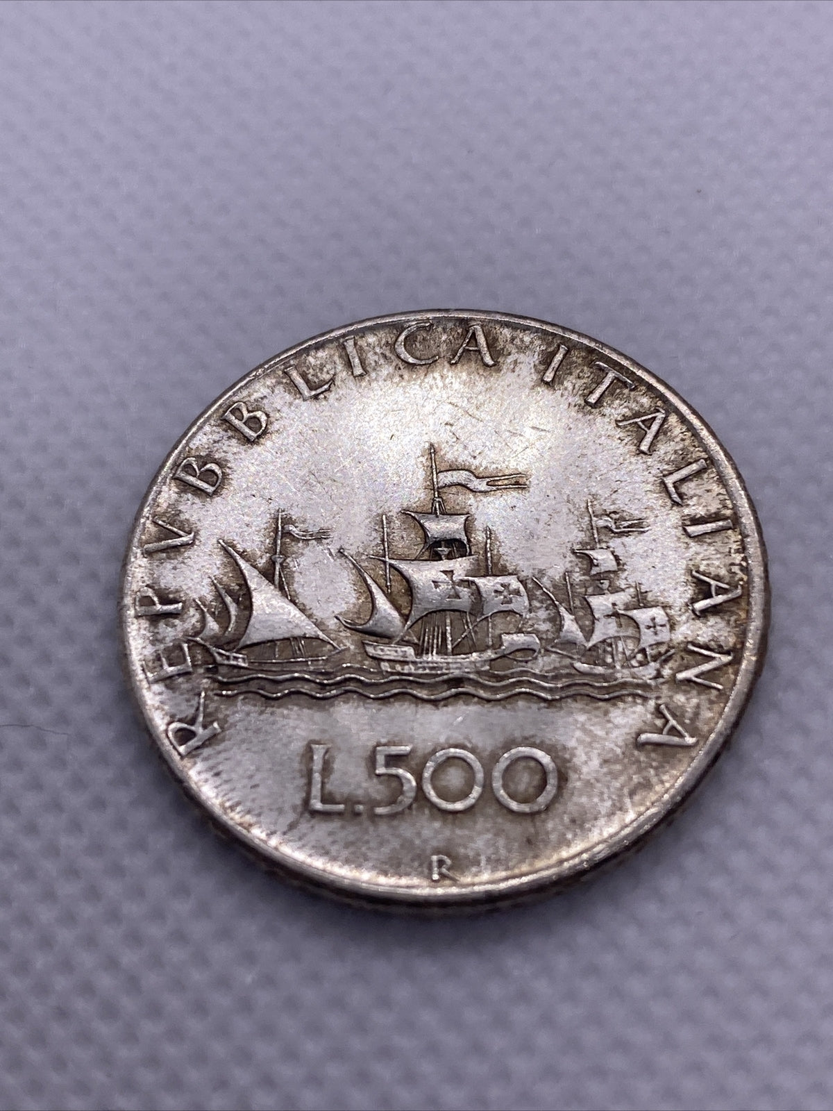 500 Lire L500 Republic REPVBBLICA ITALIANA R Italy Silver Coin