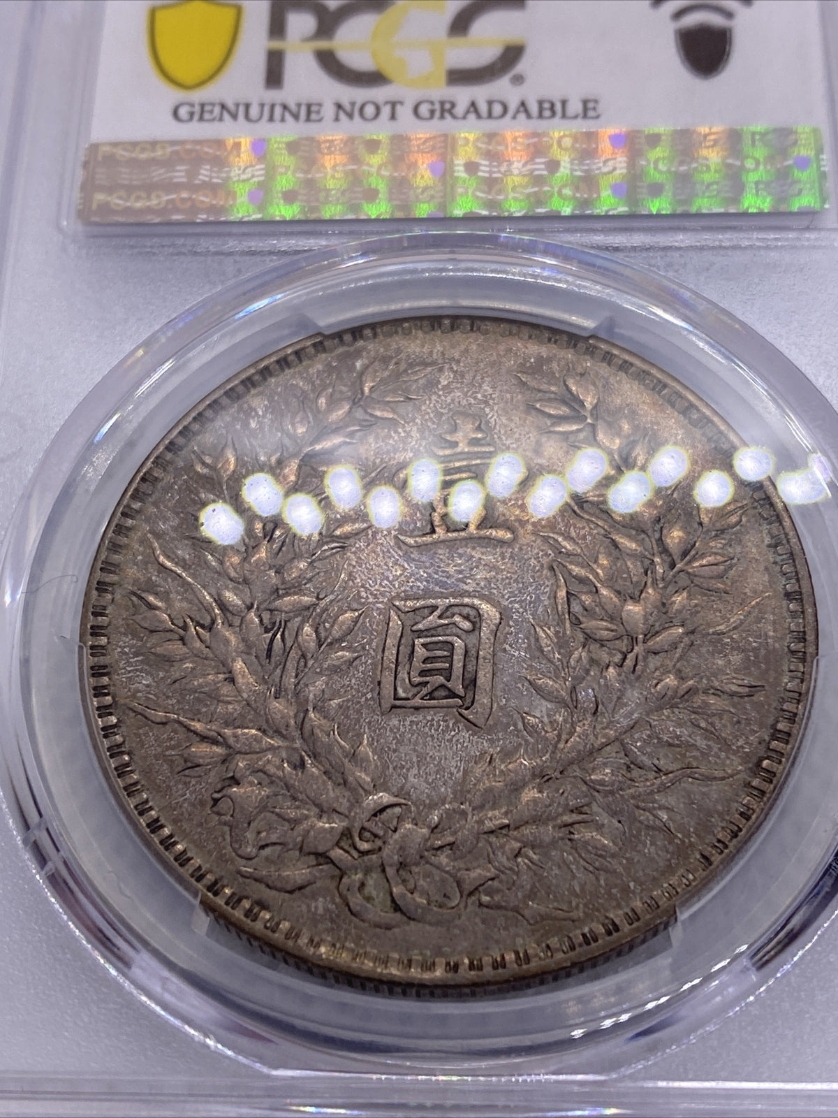1914 China Fatman Dollar Yuan Shih Kai Beautiful Toning XF Details PCGS