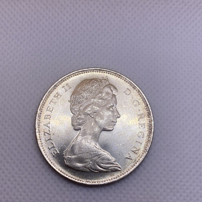 1965 Canada Silver Dollar Uncirculated Beautiful Silver Coin #2698-10