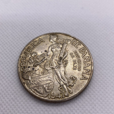 1947 Panama Silver Balboa Silver Coin Beautiful #9532