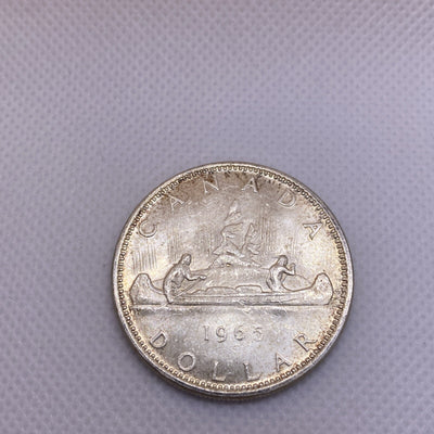 1965 Canada Silver Dollar Uncirculated Beautiful Silver Coin #2698-10