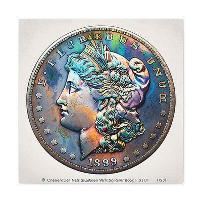 Morgan Dollar Canvase Print Morgan Dollar Coin Poster Wall Art Canvas Coin Art