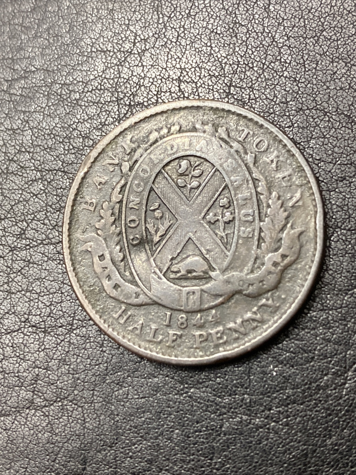 1844 Bank Of Montreal Canada Half Penny Token