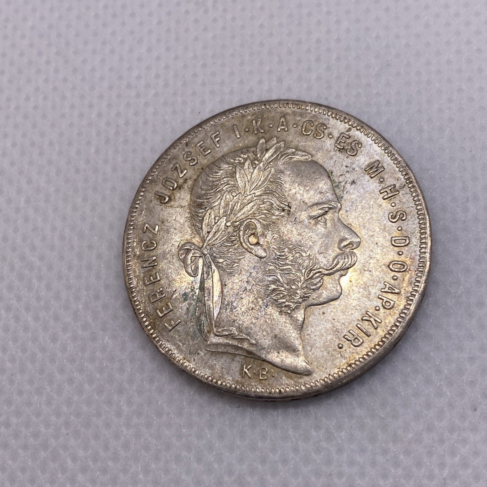 1879 KB One Forint Hungary Silver Coin King Franz Josef Uncirculated