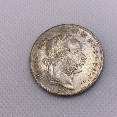 1879 KB One Forint Hungary Silver Coin King Franz Josef Uncirculated