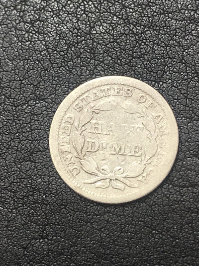 1854 Seated Liberty Half Dime with Arrows H10 5c Silver Coin #3443
