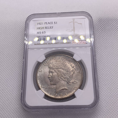 1921 Peace Dollar NGC Graded MS63 MS 63 Beautiful Silver Dollar RARE Key Date