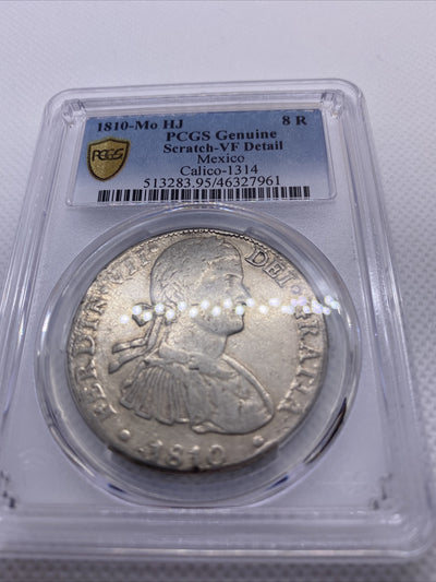 1810 Mo HJ Mexico 8 Reales PCGS VF Det Silver Coin Mexican Silver 8 Reals #7961