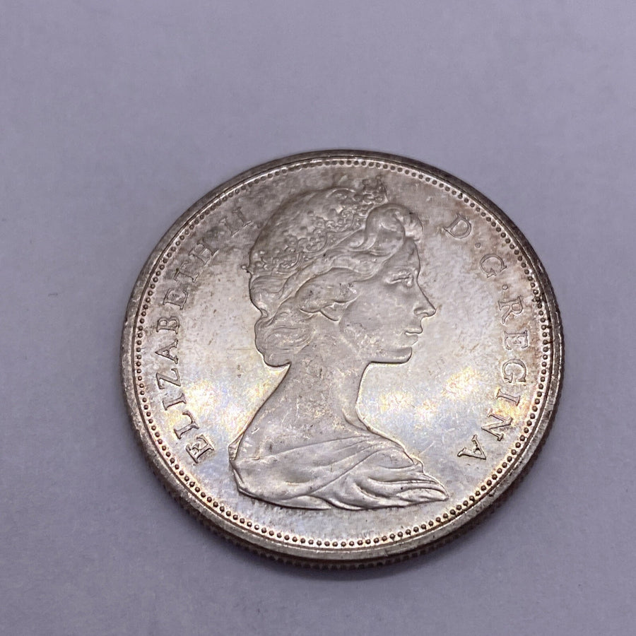 1966 Canada 50 Cents Proof Like Silver Coin Great Looking Silver Coin #917-10