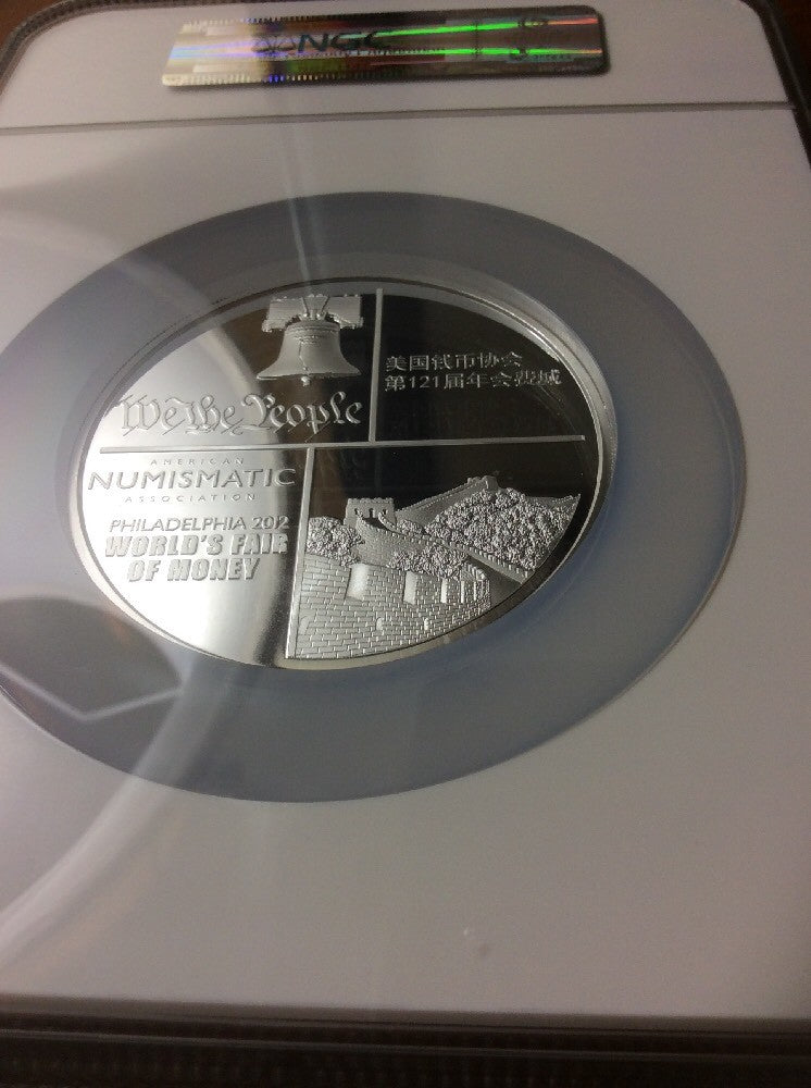 2012 ANA World's Fair of Money 5 oz Silver China Panda Medal PR69 Ultra Cam NGC
