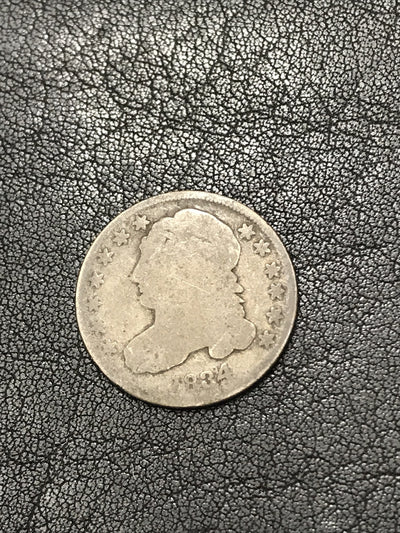 1834 Capped Bust Dime Silver 10c Coin JR-5 R-1 Large 4 #YG833