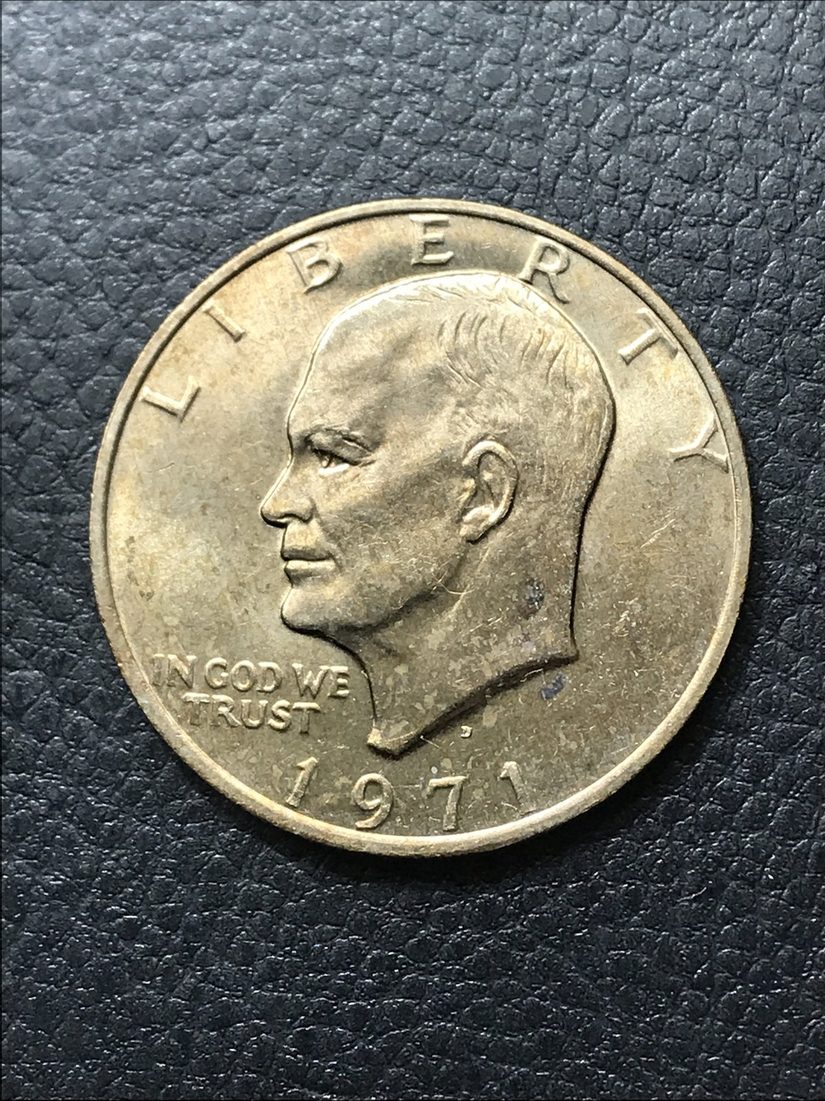 1971-D EISENHOWER TWO(2) $1 DOLLARS BU TONED COINS IN HIGH GRADE #IKE-635GE