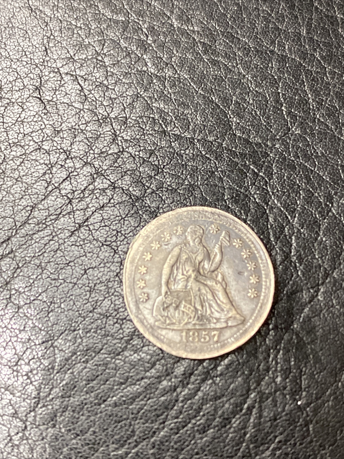 1857 P Seated Liberty Half Dime Great Coin Silver H10C