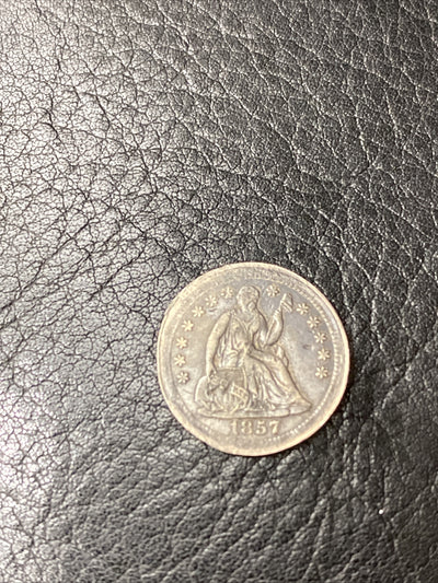 1857 P Seated Liberty Half Dime Great Coin Silver H10C