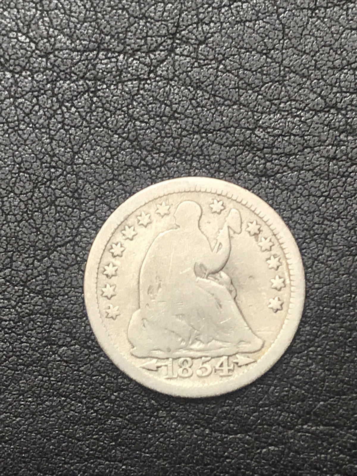 1854 Seated Liberty Half Dime with Arrows H10 5c Silver Coin #3443