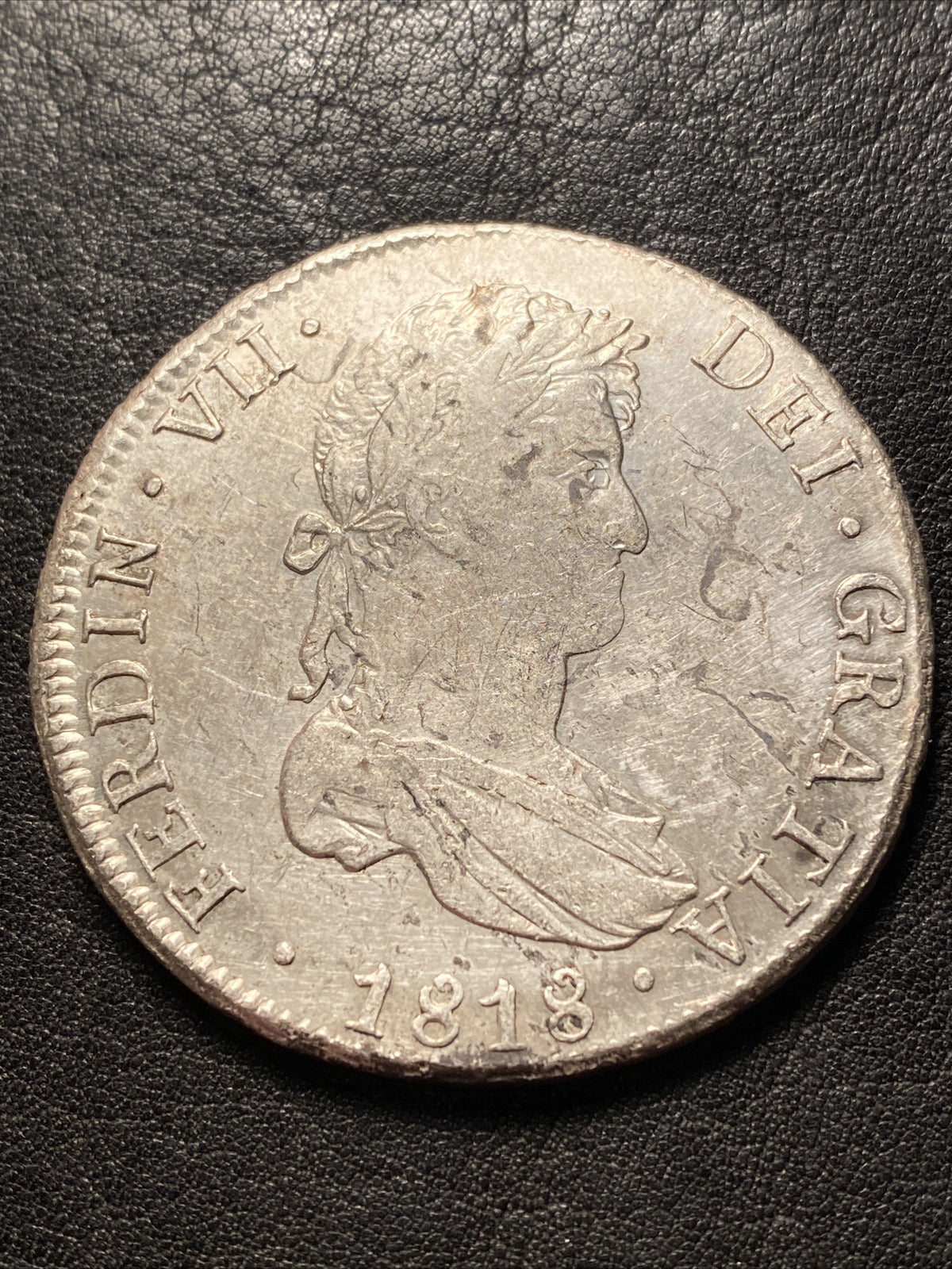 1818 PTS PJ Bolivia KM #84 8 Reals Silver Great Looking Coin Eight Reals #83229