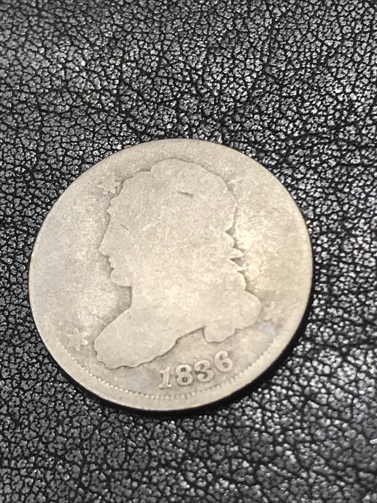 1836 Capped Bust Dime 10c Silver Coin JR-2 R-2 #47653