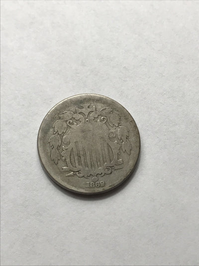 1869 Shield Nickel Great Beautiful Coin #OOP1869