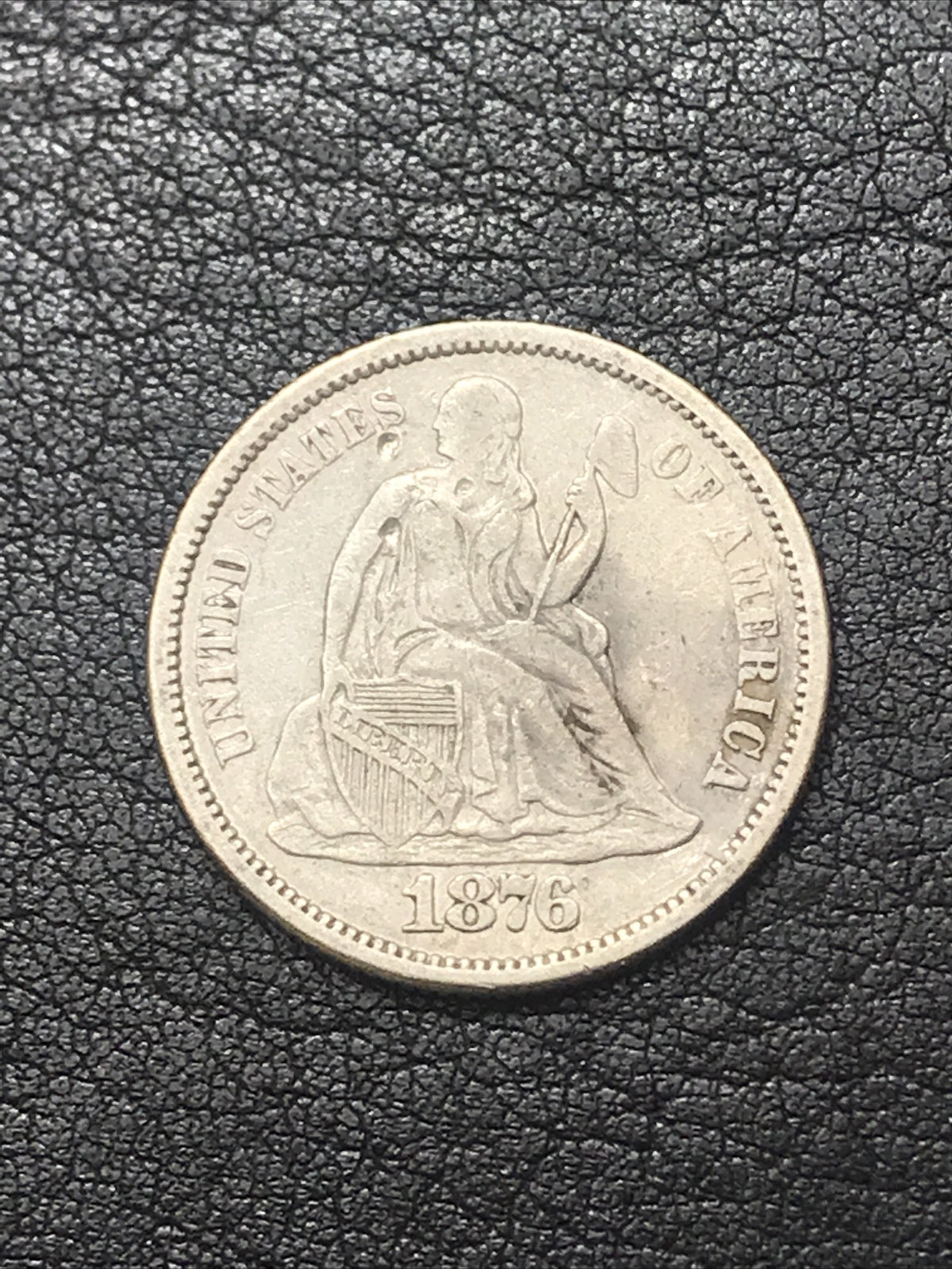 1876 Philadelphia Mint Silver Seated Liberty Dime #1279