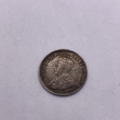 1918 CANADA 5 CENT SILVER COIN Canadian Five Cents #9177-10
