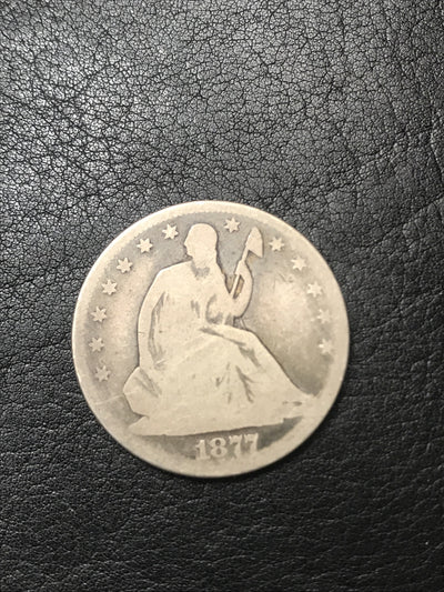 1877 Seated Liberty Half Dollar Silver Coin