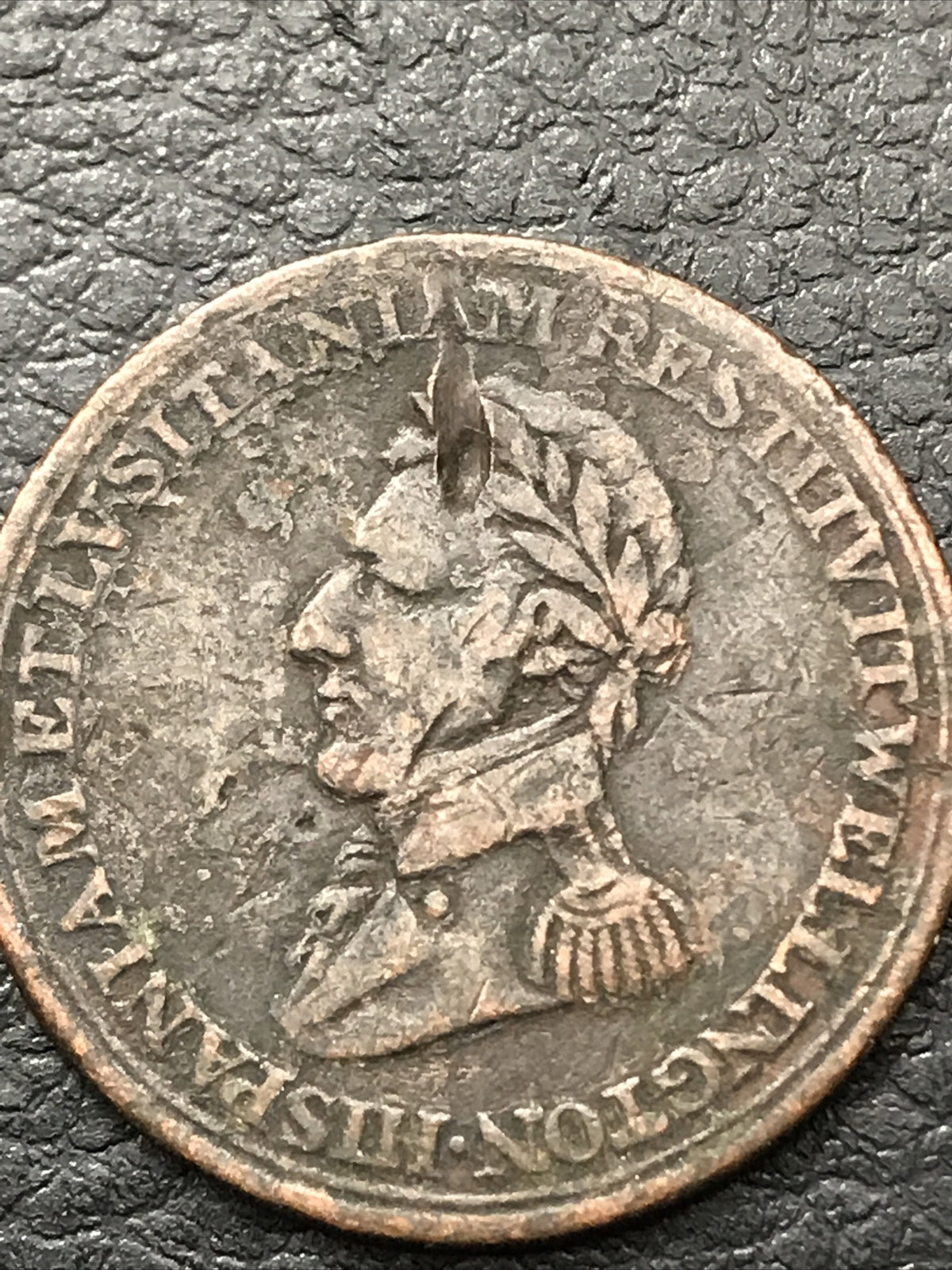 1812 Halfpenny Half Penny Token Wellington Canada #1812-XTEG