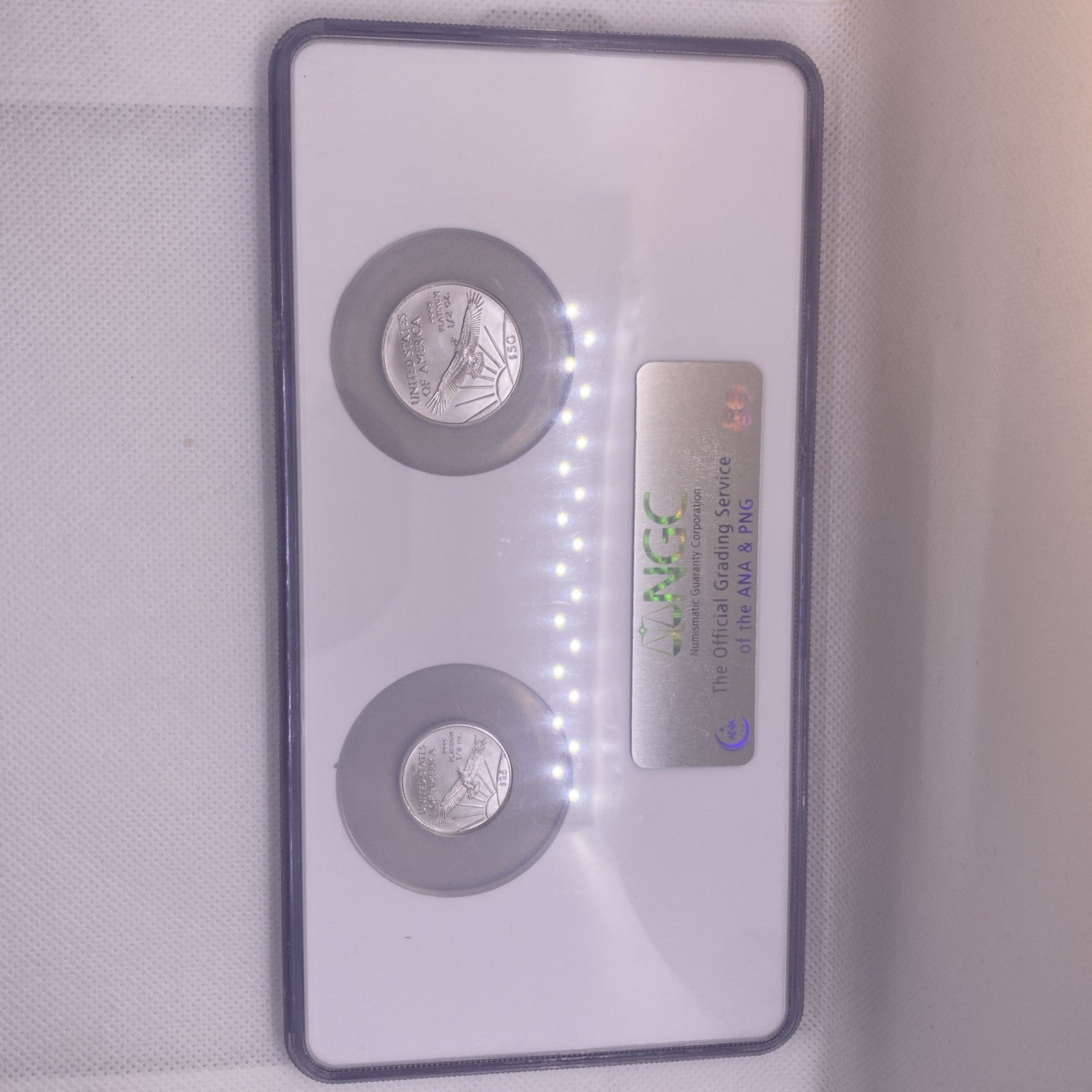 2006 Platinum Eagles, NGC MS 69 Early Releases 2 Coins Set 1/4 & 1/2  Unique Set