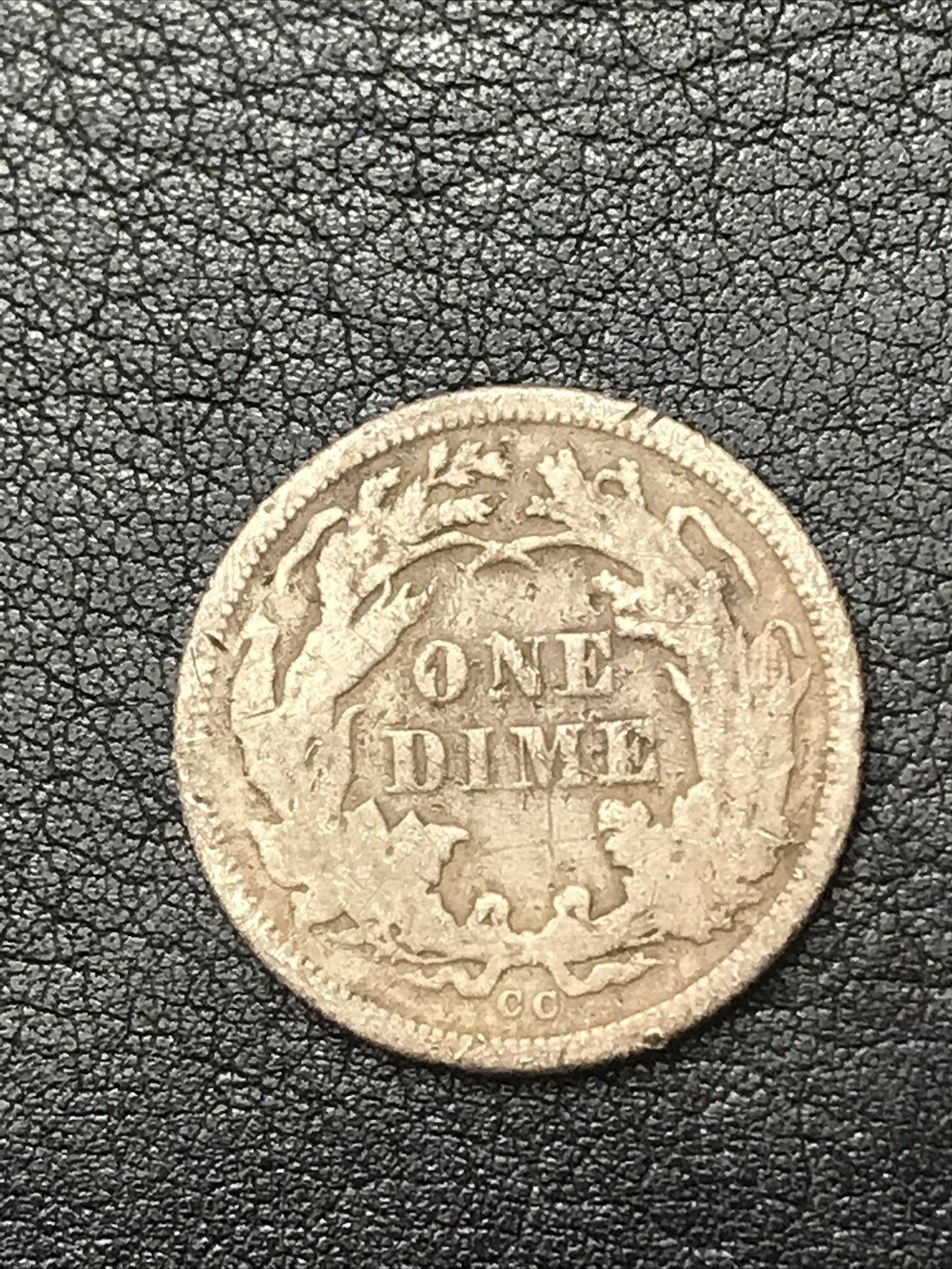 1876 CC Seated Liberty Dime 10 Cents Silver Coin #92290