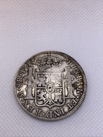 1783 Mexico Silver 8 Reales China Chopmarks Beautiful Silver Coin 2900-10