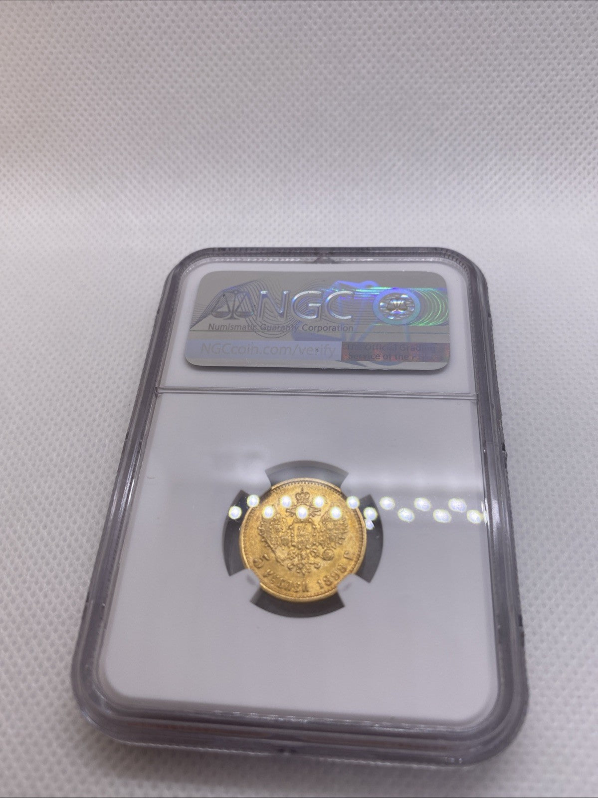 1898 5 Rubles NGC AU53 Beautiful Coin