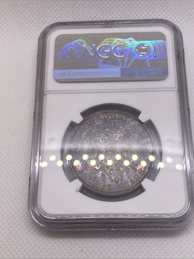 1910A 3M SAXE WEIMAR EISENACH 3 Marks German Wedding NGC MS 62 Silver Toned