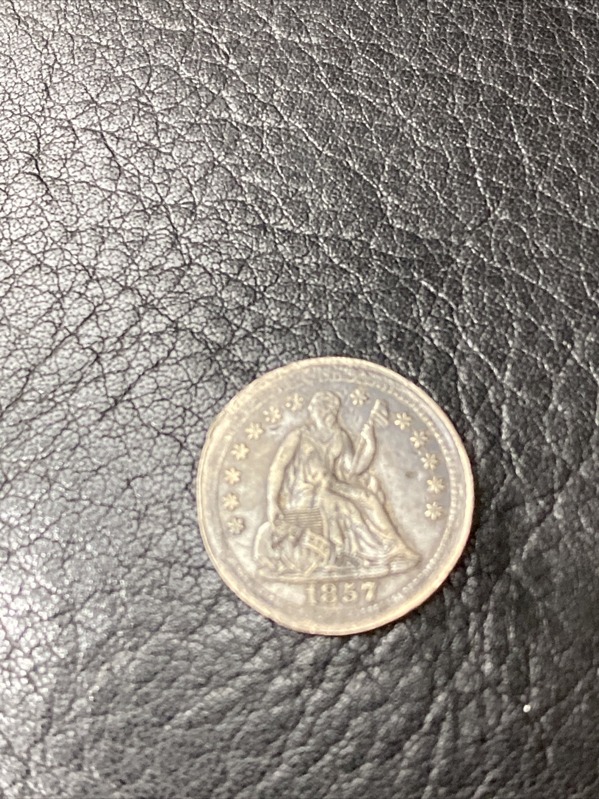 1857 P Seated Liberty Half Dime Great Coin Silver H10C