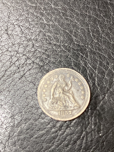 1857 P Seated Liberty Half Dime Great Coin Silver H10C