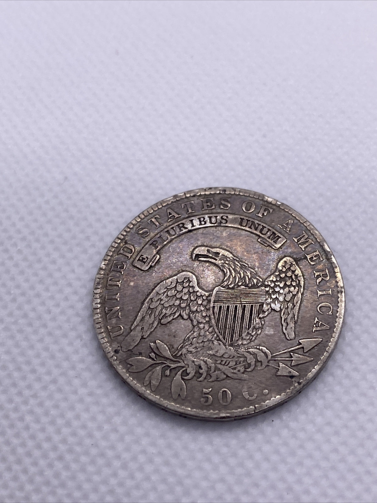 1836 Capped Bust Half Dollar Lettered Edge Silver 50c Beautiful Toning