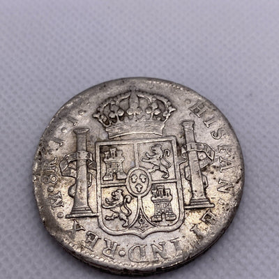 1813 JJ 8 Reals Silver Mexico Coin 8 R Silver Coin Ferdinand VII 7 #4367