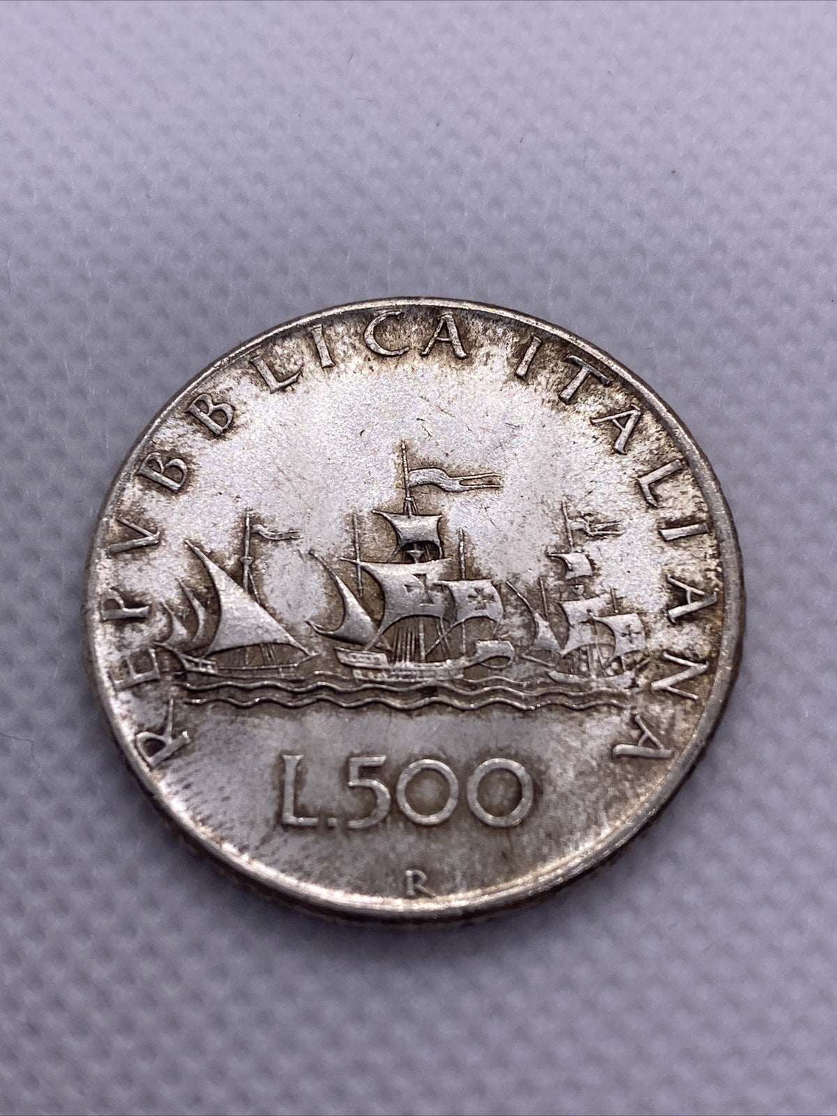 500 Lire L500 Republic REPVBBLICA ITALIANA R Italy Silver Coin