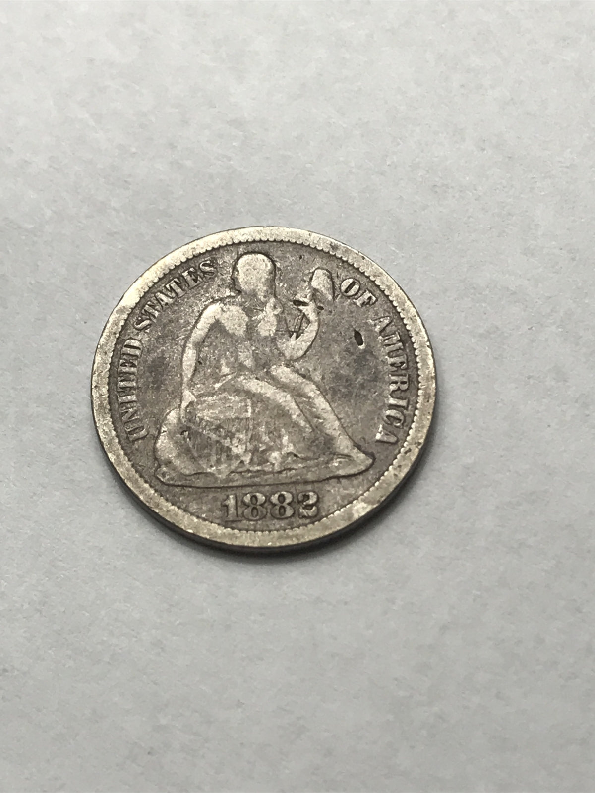 1882 Seated Liberty Dime Silver 90% Coin #YY1882