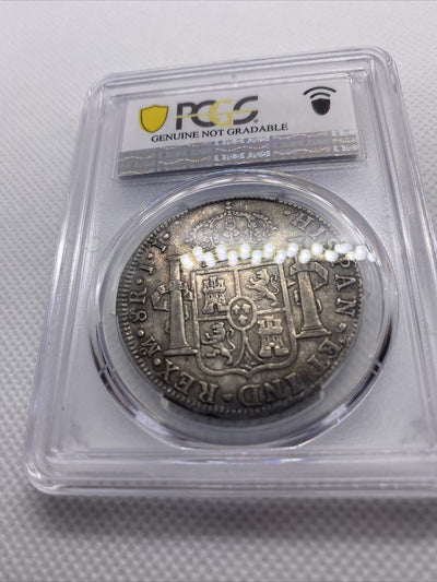 1821 Mo JJ Mexico 8 Reales Silver Ferdinand VII Calico-1337 PCGS VF Det #7950