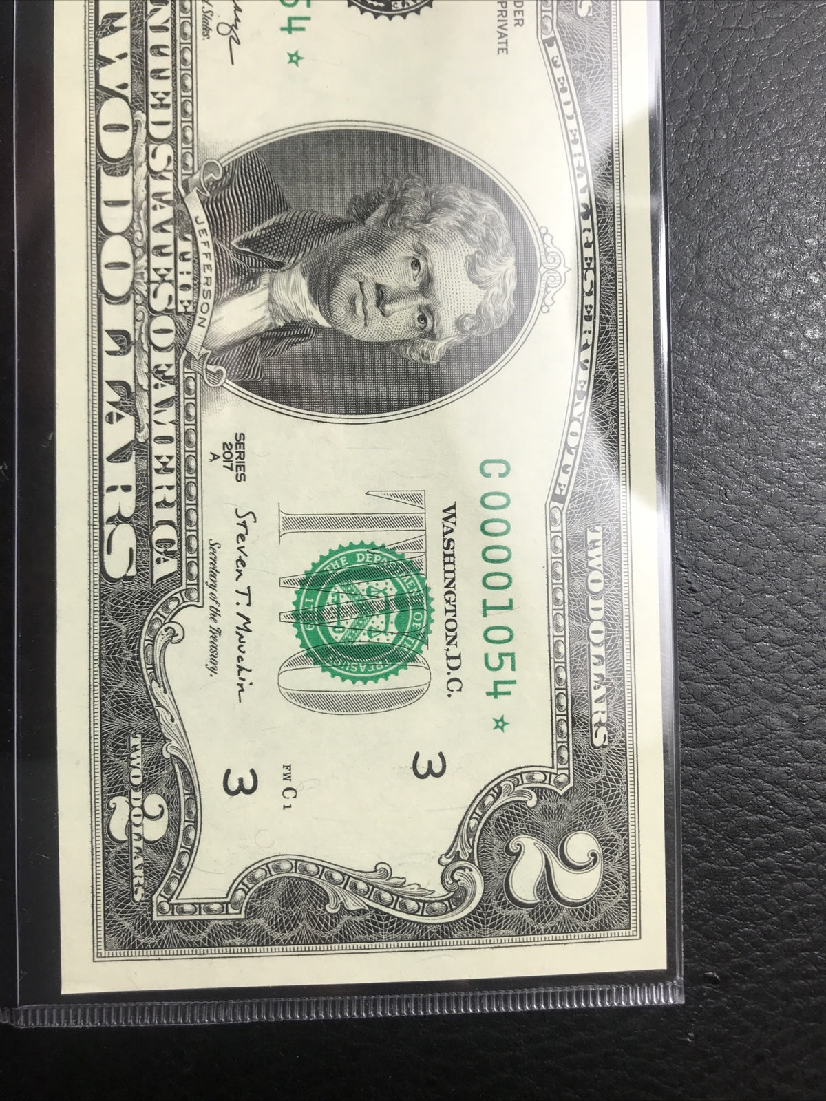 $2 Rare Uncirculated Low FOUR (4) Digits  ⭐️ STAR NOTE ⭐ 1054*