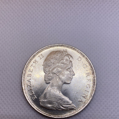 1965 Canada Silver Dollar Uncirculated Beautiful Silver Coin #2698-10